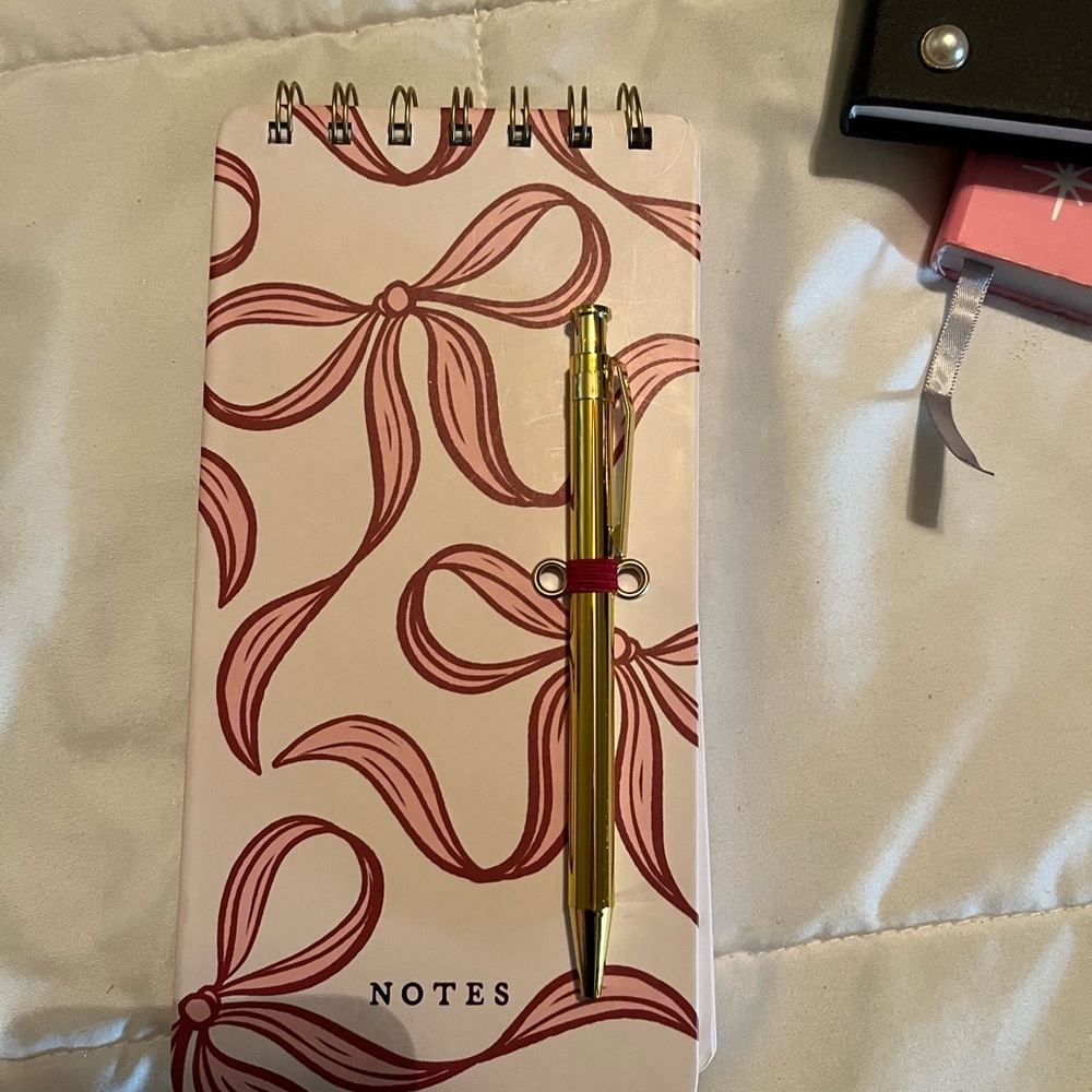 Fringe Studio Red and Gold Notebook with Pen